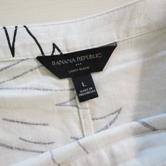 Banana Republic Linen Blend 3/4 Sleeve Blouse - Picture 4 of 9